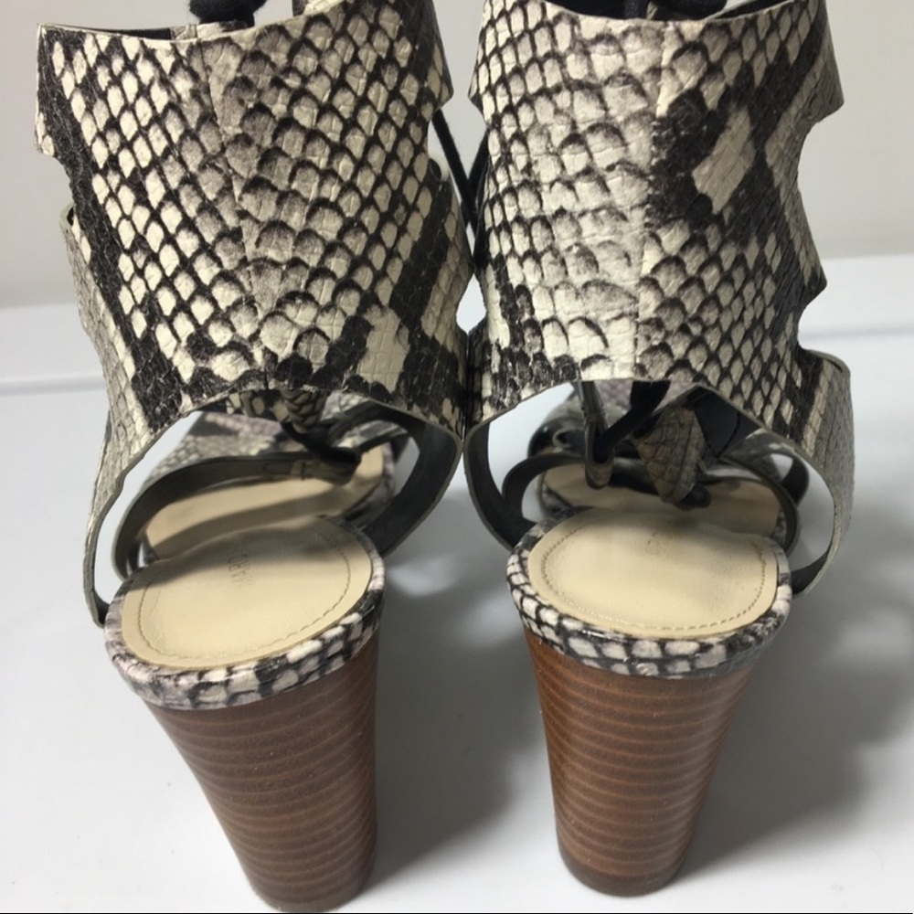Marc Fisher Snake Print Block Heels Lace Up Sigh … - image 7